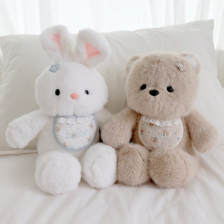 ※予約販売【near by us】my name dog bib（Beige bear）