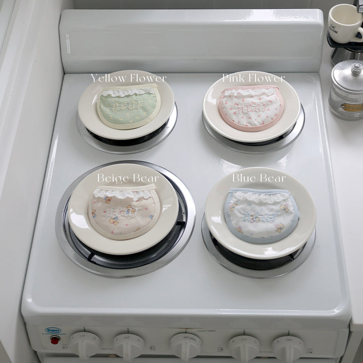 ※予約販売【near by us】my name dog bib（Pink flower）