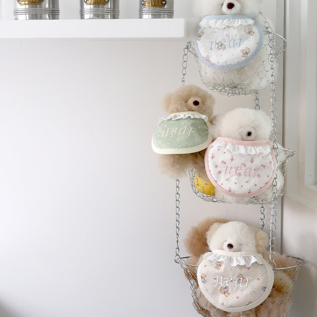 ※予約販売【near by us】my name dog bib（Beige bear）