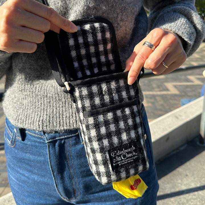 即納【iCANDOR】CASHEW NUT BAG（EDINBURGH CHECK）