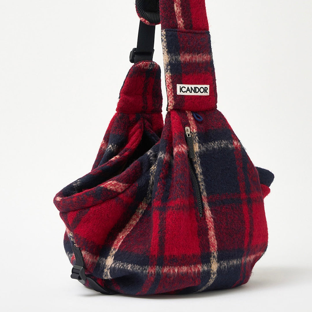即納【iCANDOR】DUMPLING BAG（EDINBURGH CHECK）