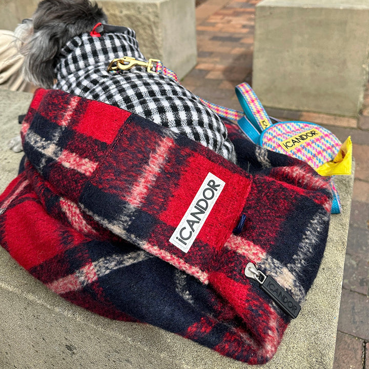 即納【iCANDOR】DUMPLING BAG（EDINBURGH CHECK）