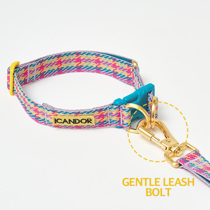 即納【iCANDOR】Gentle Collar Dual（EDINBURGH CHECK）S/M