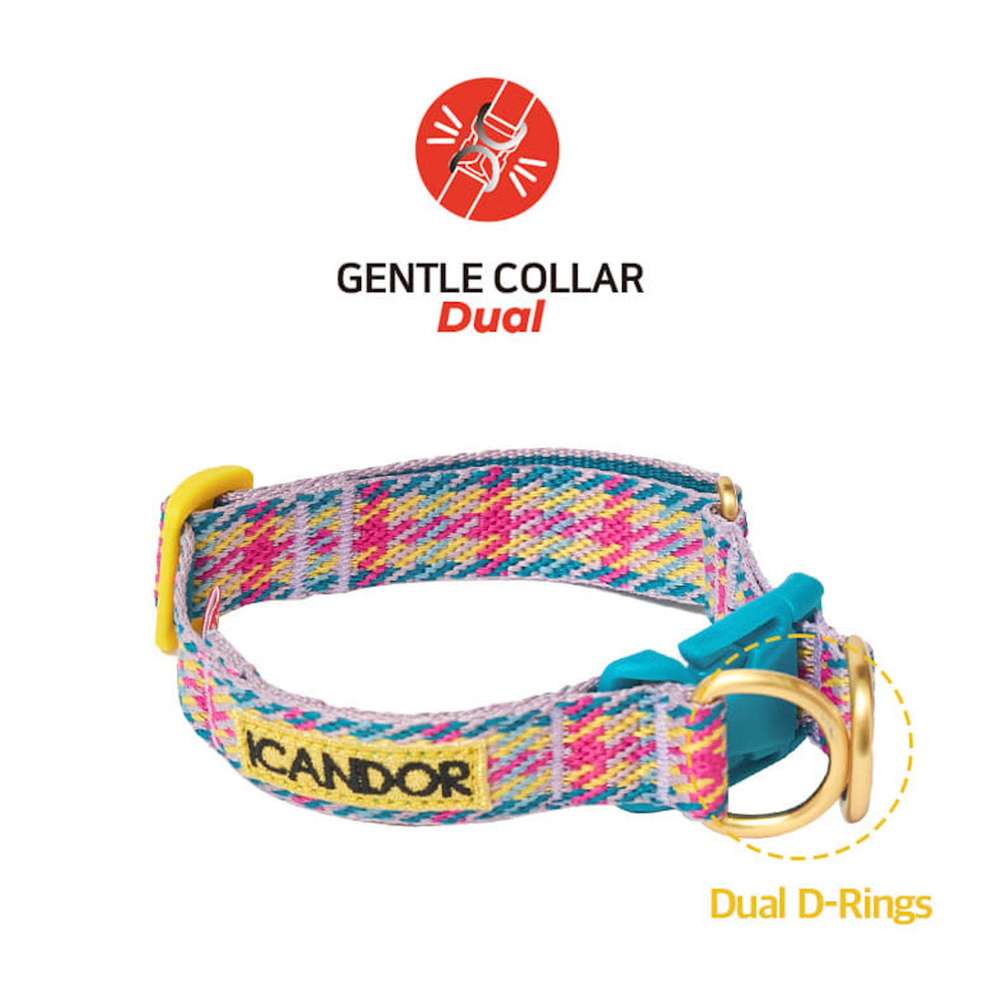 即納【iCANDOR】Gentle Collar Dual（EDINBURGH CHECK）L