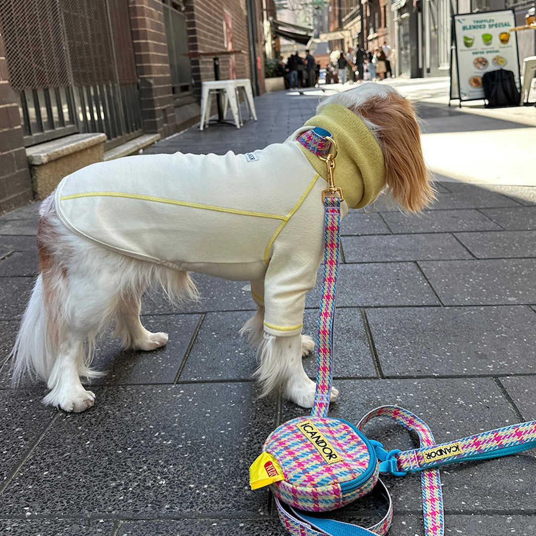 即納【iCANDOR】POLAR TWEED SNOOD TOP（CREAM）