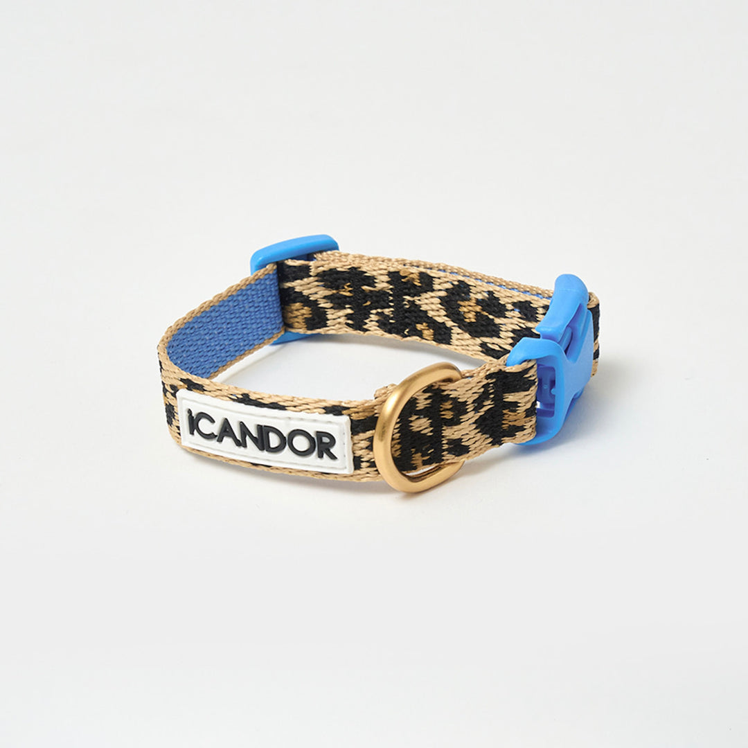 即納【iCANDOR】Gentle Collar（LEOPARD）XS-15mm