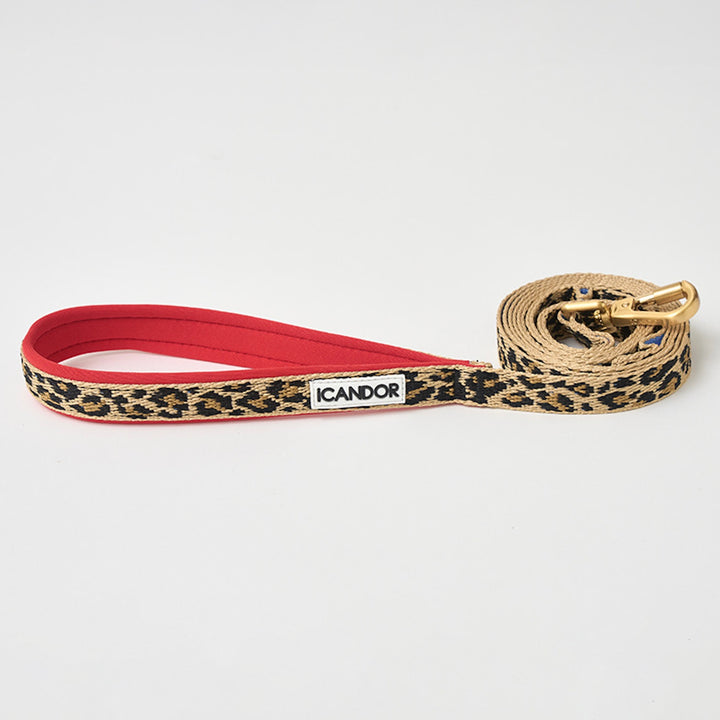 即納【iCANDOR】Gentle Leash Bolt（LEOPARD）1.6m-15mm