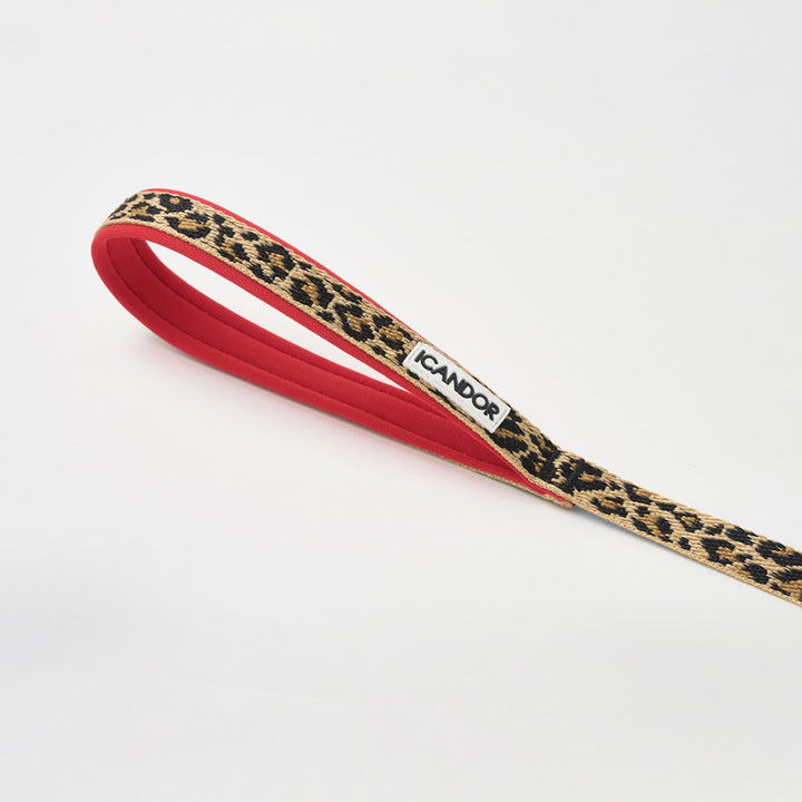 即納【iCANDOR】Gentle Leash Bolt（LEOPARD）1.6m-15mm
