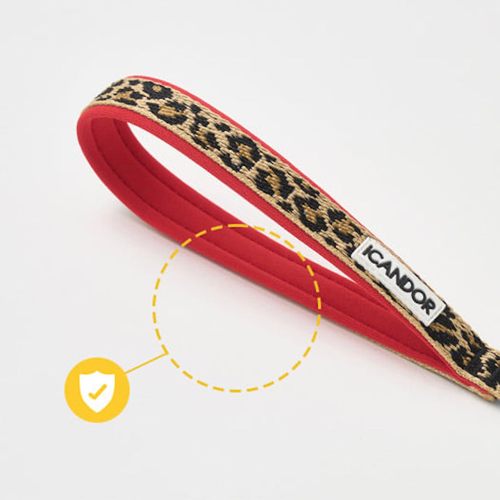 即納【iCANDOR】Gentle Leash Bolt（LEOPARD）1.6m-15mm