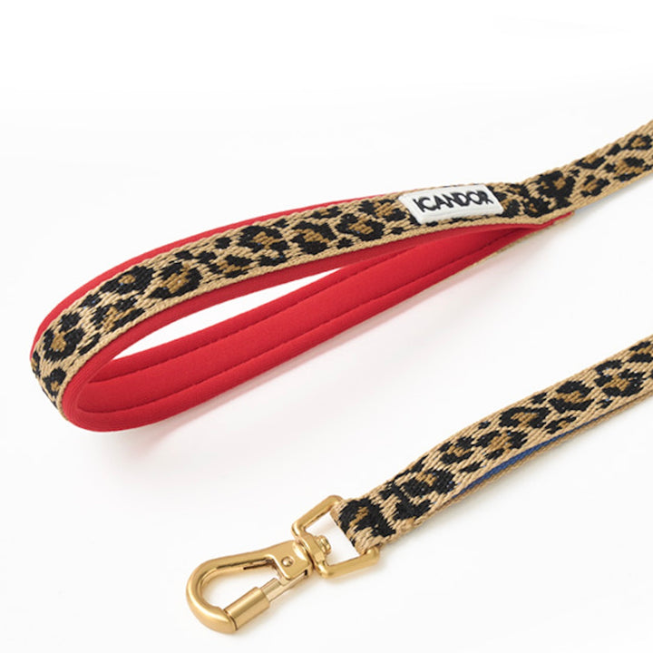 即納【iCANDOR】Gentle Leash Bolt（LEOPARD）1.6m-15mm