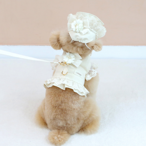 ※予約販売【ITS DOG】Organic Flora Harness (Beige)