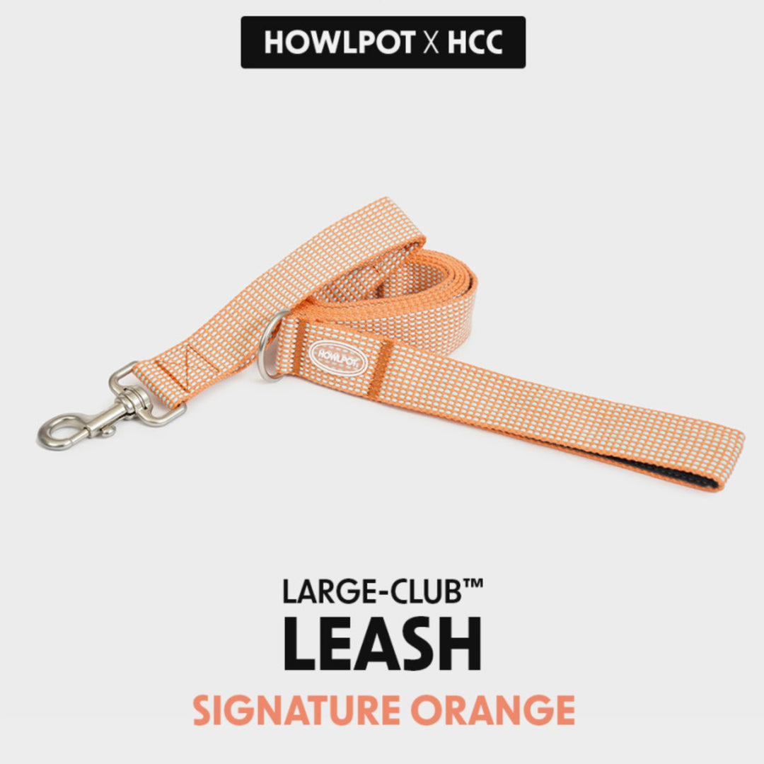 即納【HOWLPOT.】HOWL POT ×  HCC Large Club Leash（Orange）