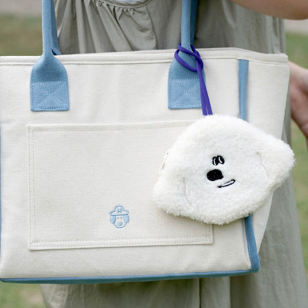即納【HOWLPOT.】Furry Pouch（White）