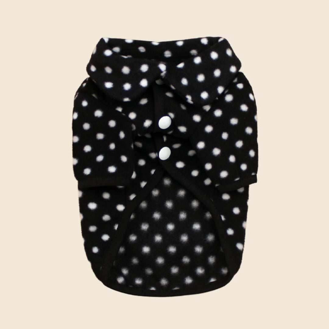 ※予約販売【CRR】Dot Fang Round Collar Fleece（Black）