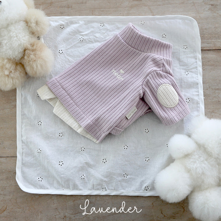 ※予約販売【near by us】Layered knit top（Lavender）