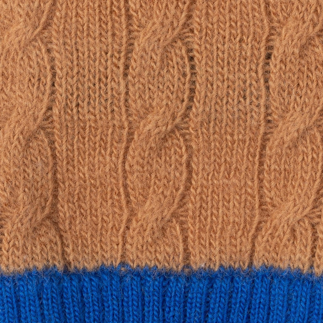 即納【andblank】Bebe Cable Wool 100% Knit（Mocha）