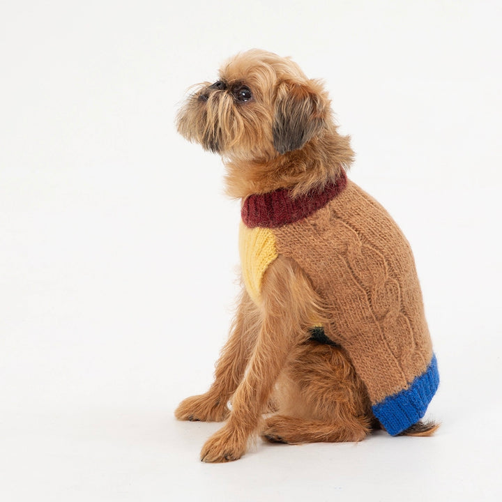 即納【andblank】Bebe Cable Wool 100% Knit（Mocha）