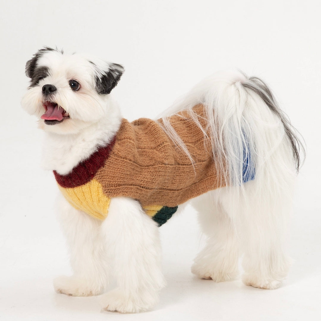 即納【andblank】Bebe Cable Wool 100% Knit（Mocha）