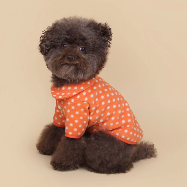 ※予約販売【CRR】Dot Fang Round Collar Fleece（Orange）