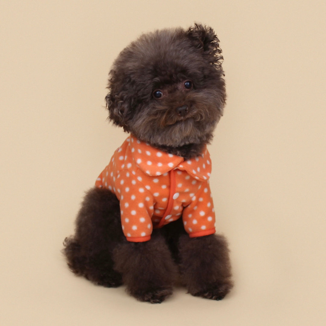 ※予約販売【CRR】Dot Fang Round Collar Fleece（Orange）