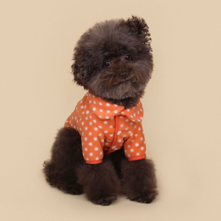 ※予約販売【CRR】Dot Fang Round Collar Fleece（Orange）