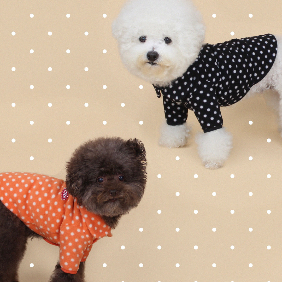 ※予約販売【CRR】Dot Fang Round Collar Fleece（Orange）