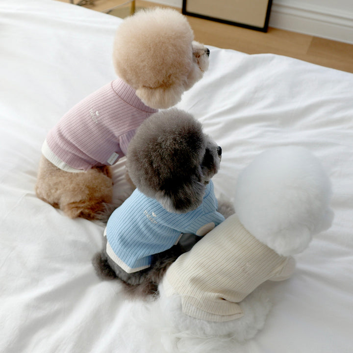 ※予約販売【near by us】Layered knit top（Blue）