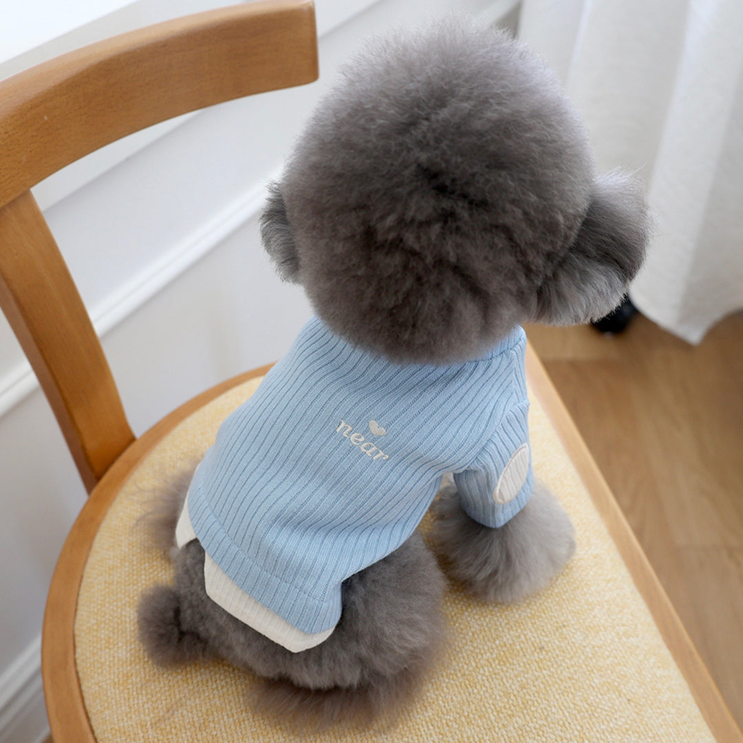 ※予約販売【near by us】Layered knit top（Blue）