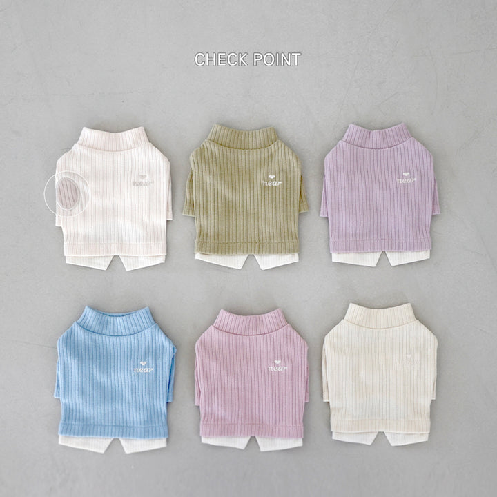 ※予約販売【near by us】Layered knit top（Butter）