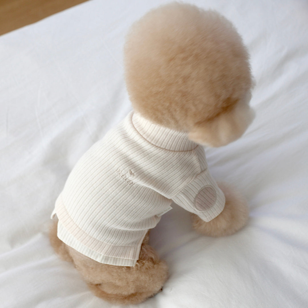 ※予約販売【near by us】Layered knit top（Cream）