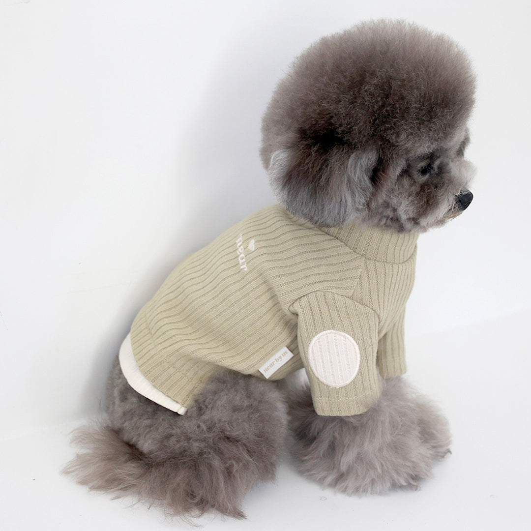 ※予約販売【near by us】Layered knit top（Khaki）