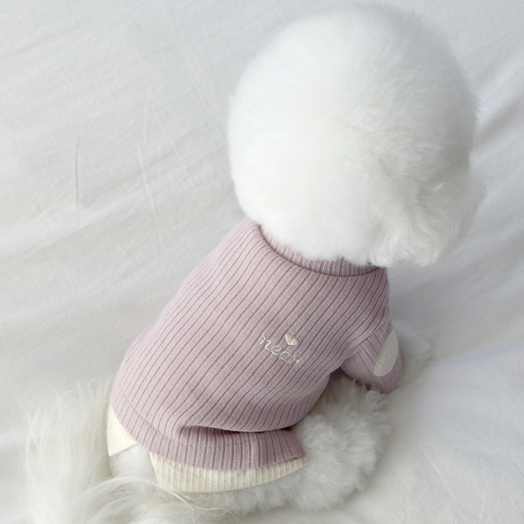 ※予約販売【near by us】Layered knit top（Lavender）