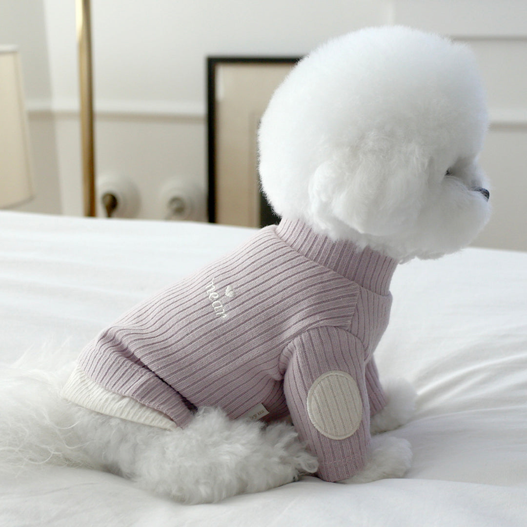 ※予約販売【near by us】Layered knit top（Lavender）