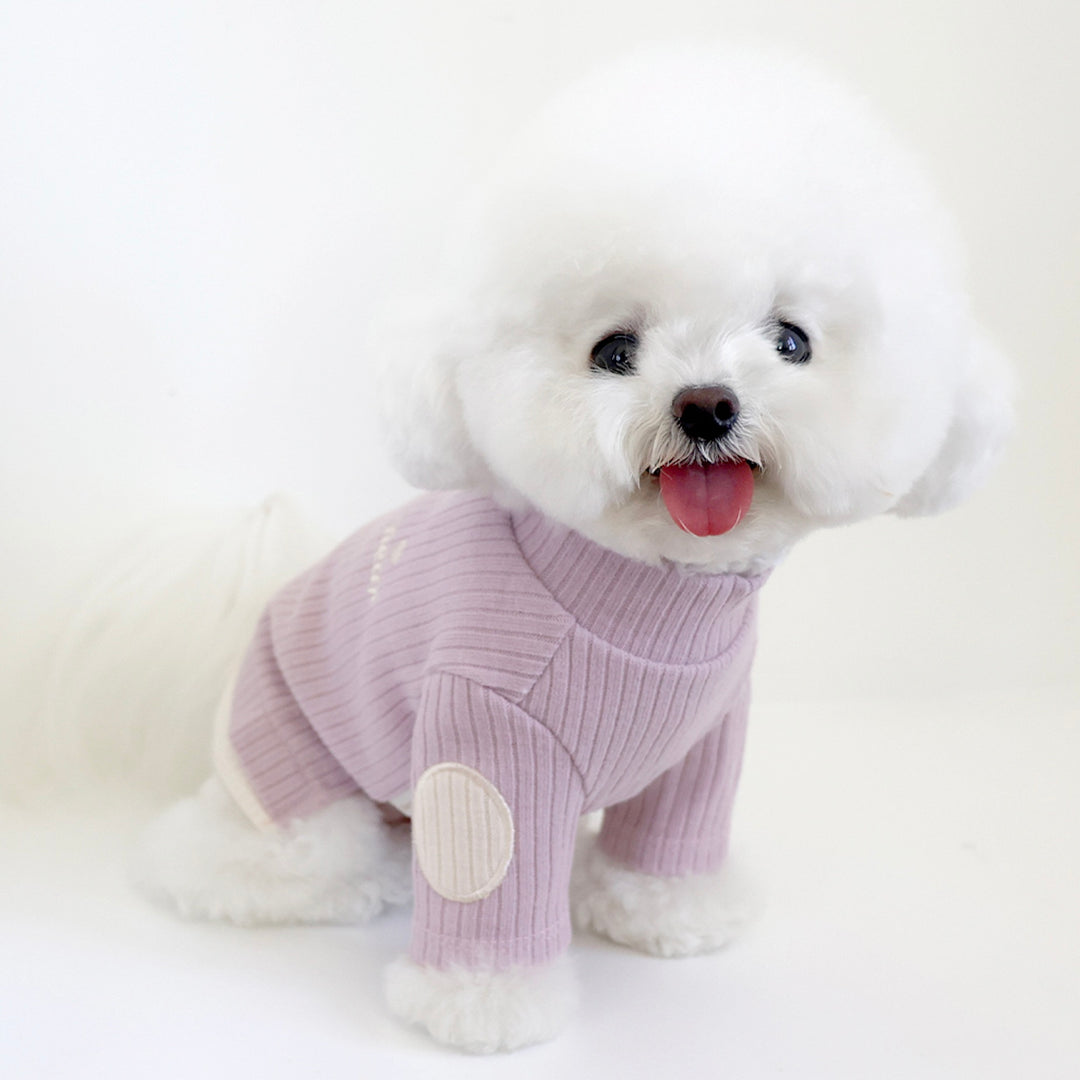 ※予約販売【near by us】Layered knit top（Lavender）