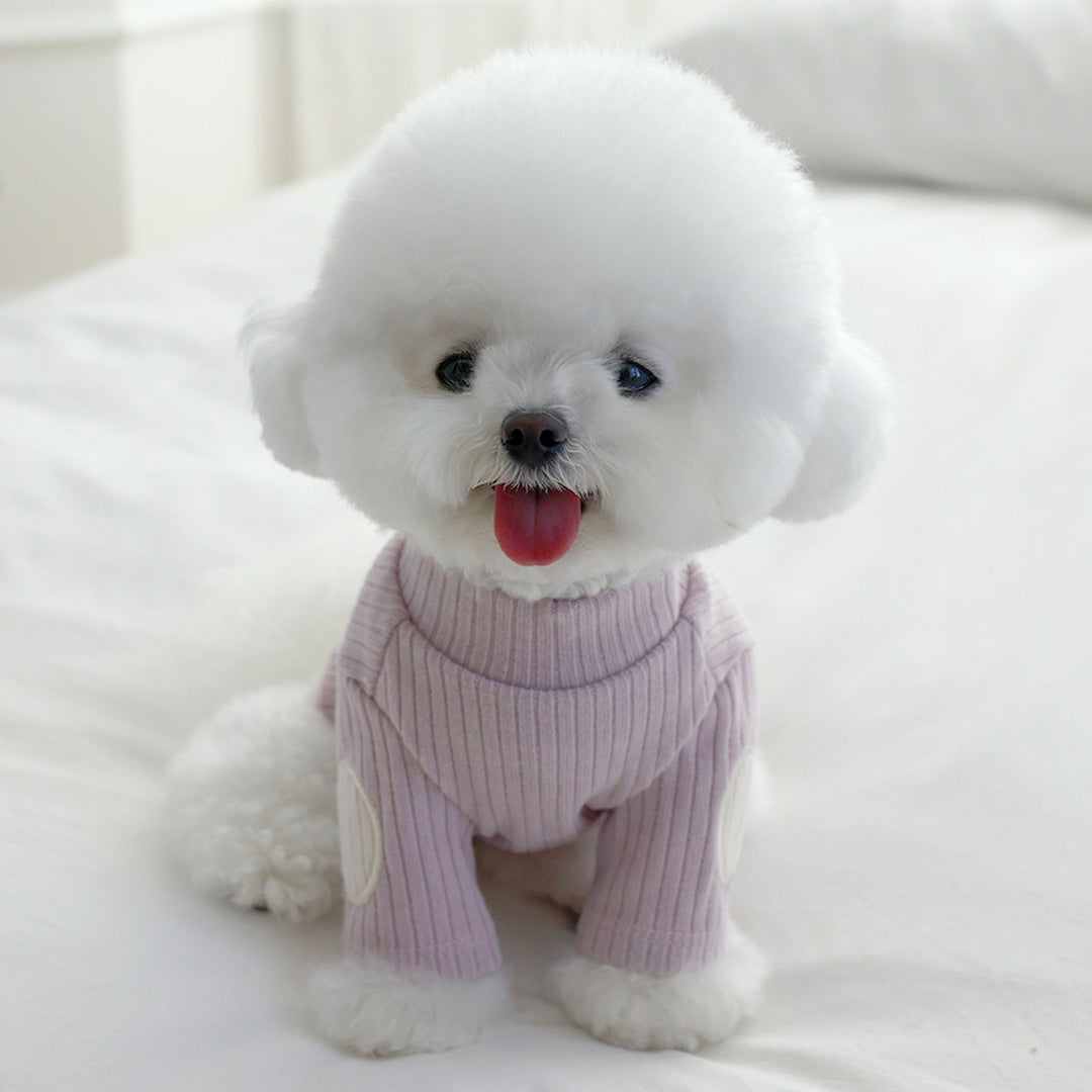 ※予約販売【near by us】Layered knit top（Lavender）