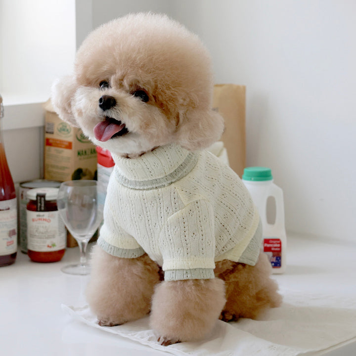 ※予約販売【near by us】Pointelle knit top（Greentea lemon）