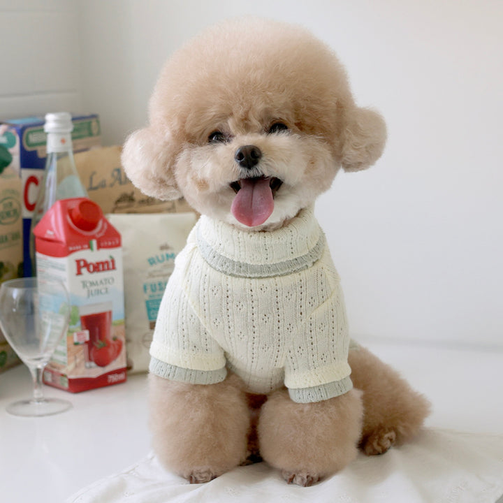 ※予約販売【near by us】Pointelle knit top（Greentea lemon）