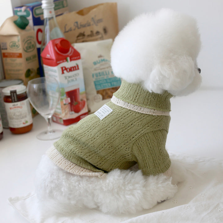 ※予約販売【near by us】Pointelle knit top（Oat matcha）