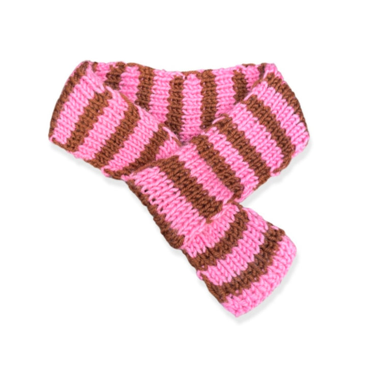 ※予約販売【FREDDIE TALE】Classc stripe muffler（Pink brownie）