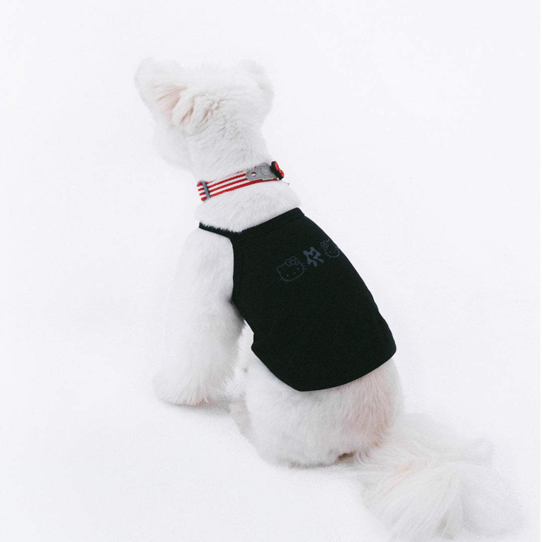 ※予約販売【ARUMARU】HELLO KITTY × ARUMARU Pet Logo Crop Top（Black）