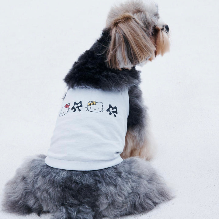 ※予約販売【ARUMARU】HELLO KITTY × ARUMARU Pet Logo Crop Top（White）