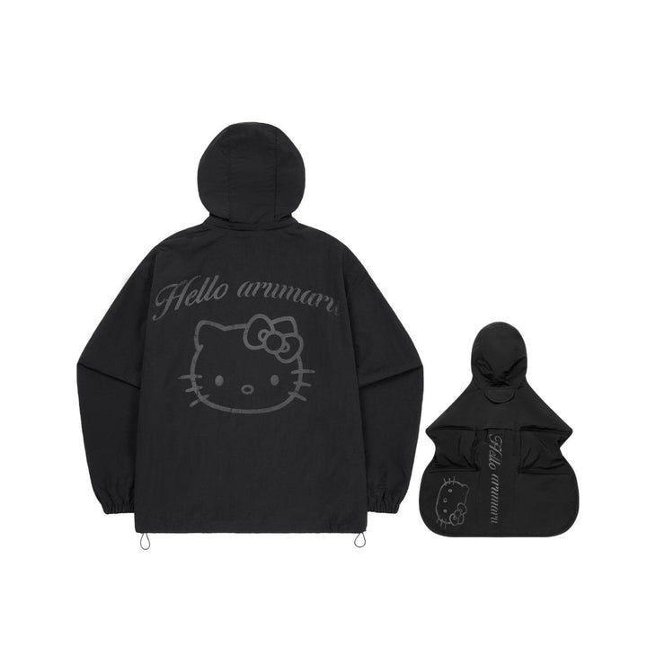 ※予約販売【ARUMARU】HELLO KITTY × ARUMARU Rain Jacket set（Black）