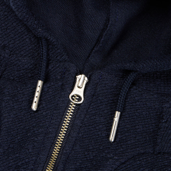 ※予約販売【ARUMARU】HELLO KITTY × ARUMARU Pet cropped hoodie zip jacket（Navy）