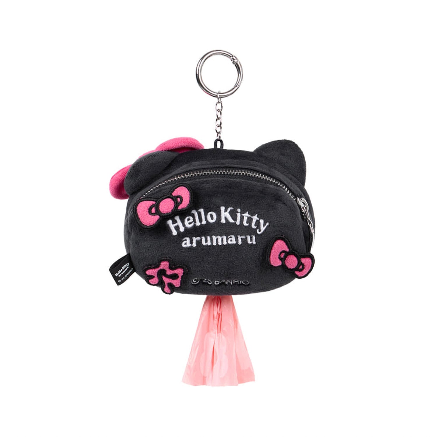 即納【ARUMARU】HELLO KITTY × ARUMARU Poop bag key ring（Black）