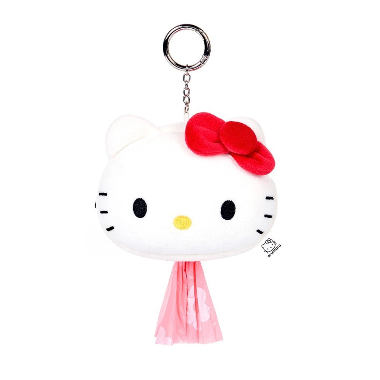 即納【ARUMARU】HELLO KITTY × ARUMARU Poop bag key ring（White）