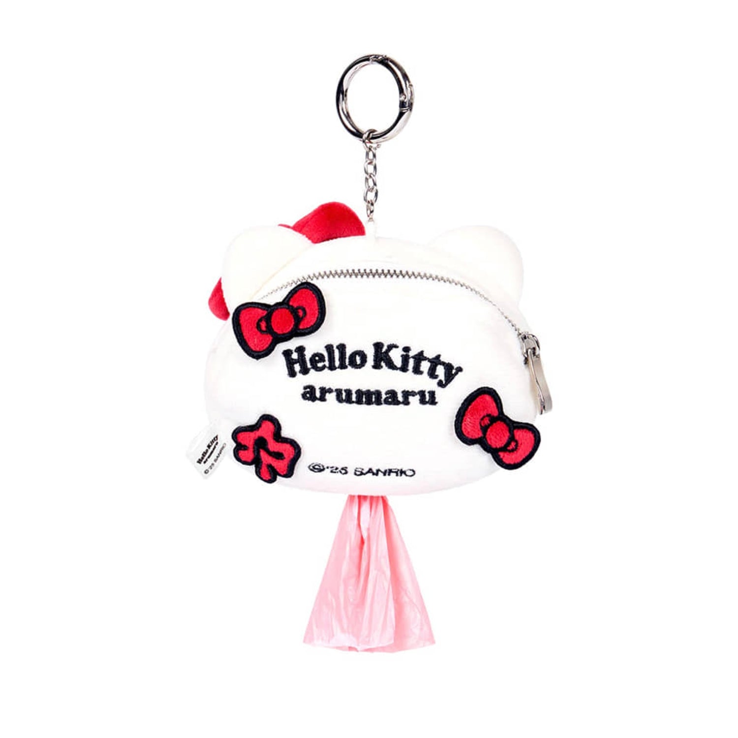 即納【ARUMARU】HELLO KITTY × ARUMARU Poop bag key ring（White）