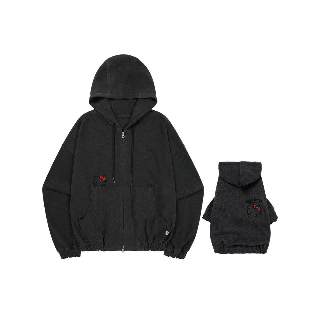 ※予約販売【ARUMARU】HELLO KITTY × ARUMARU Originalfit hoodie zip jacket set（Charcoal）