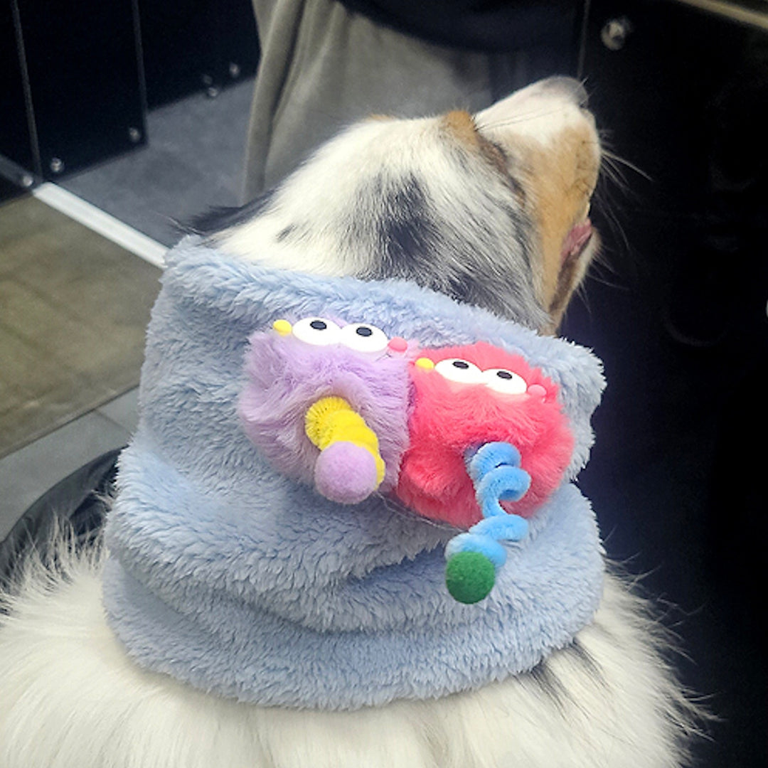 ※予約販売【ITS DOG】Pom Pom Monster Neck Warmer（Blue）