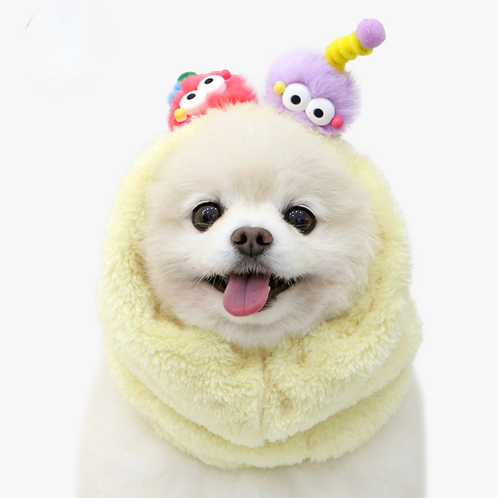 ※予約販売【ITS DOG】Pom Pom Monster Neck Warmer（Yellow）