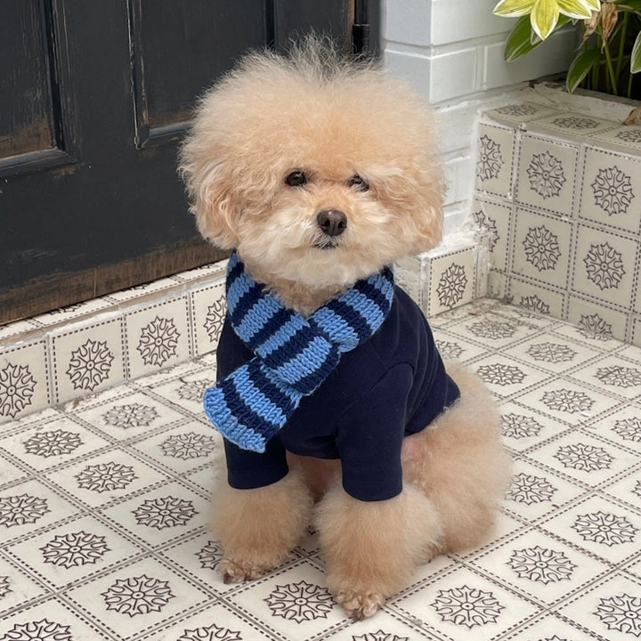 ※予約販売【FREDDIE TALE】Classc stripe muffler（Bluebreey）